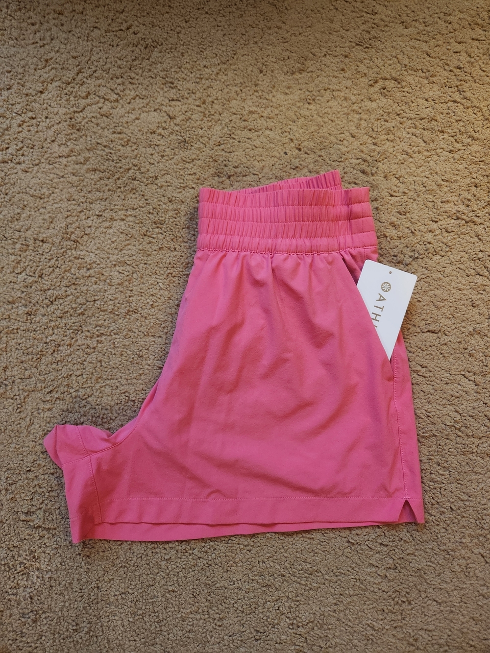 Athleta Hot Pink Womens Weekender Run Short Size S